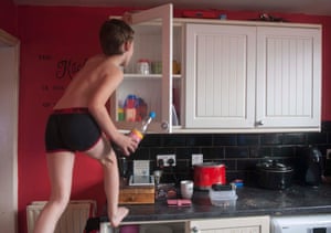 Emma’s son Elliot at home in Darwen, 2019