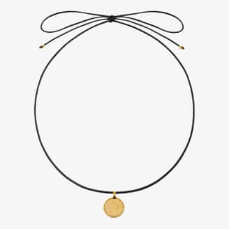 Deia beaded black cord necklace