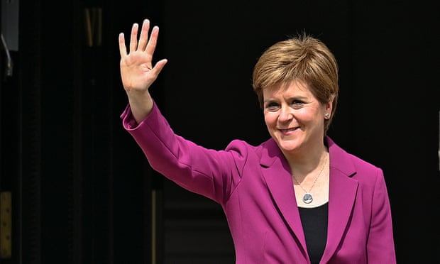 Nicola Sturgeon arrives back at Bute House after the SNP won a historic fourth term in government.