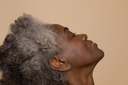 A black woman with grey hair