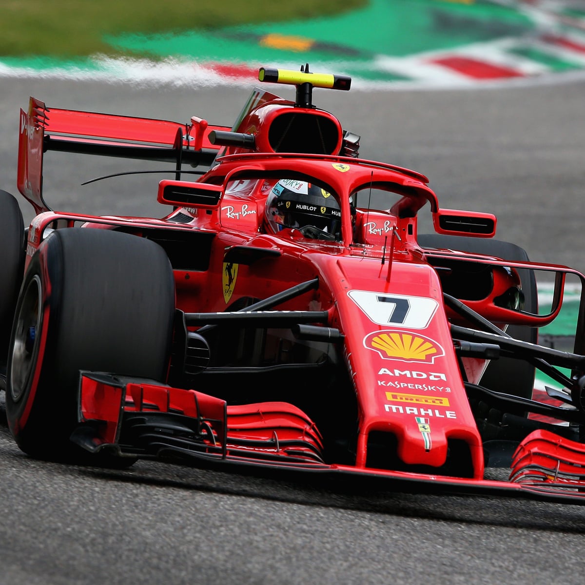 Ferrari S Kimi Raikkonen On Italian Gp Pole With Fastest Ever F1 Lap Sport The Guardian