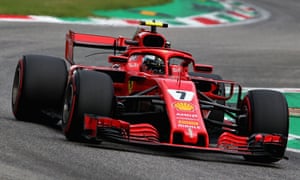Ferrari S Kimi Raikkonen On Italian Gp Pole With Fastest Ever F1 Lap Sport The Guardian