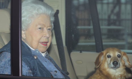 Queen Elizabeth II leaves Buckingham Palace, London, for Windsor Castle.