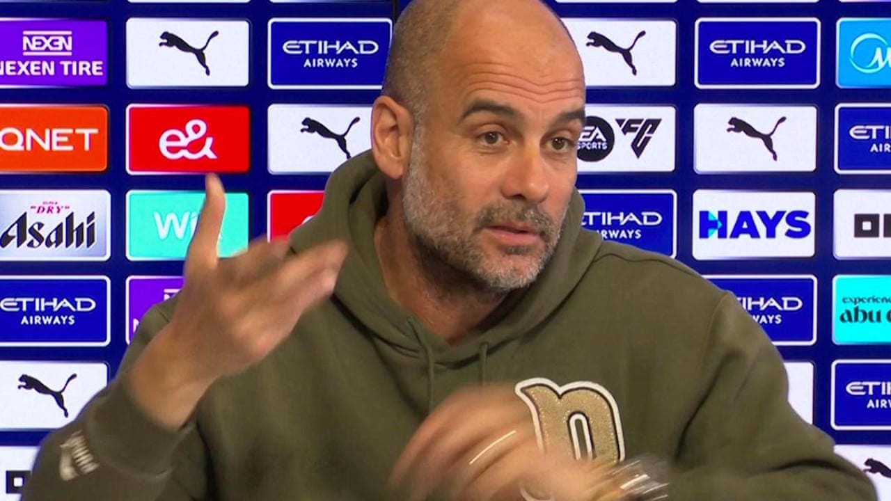 Pep Guardiola laments Eurovision-impacted Manchester City schedule – video  | Football | The Guardian