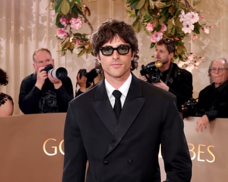 Tinted cool … Jacob Elordi brings it at the Golden Globes.