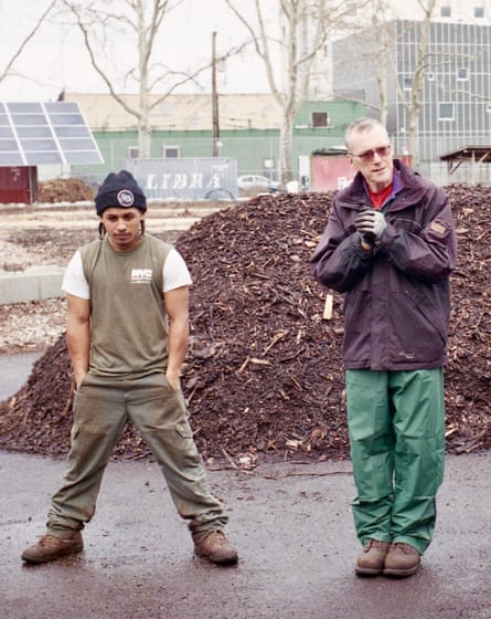 David Buckel with Domingo Morales at the Red Hook Community Farms.