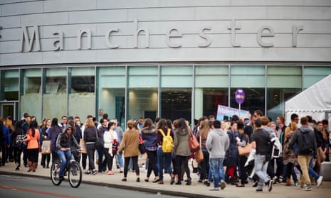 Students during freshers’ week at Manchester University