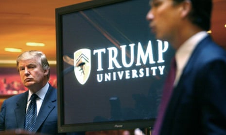 Trump announces the establishment of Trump University on 23 May 2005.