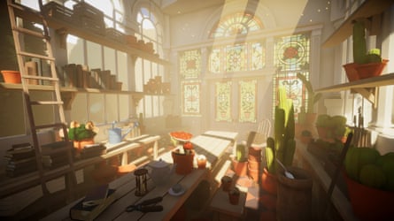 Screenshot from game - inside conservatory