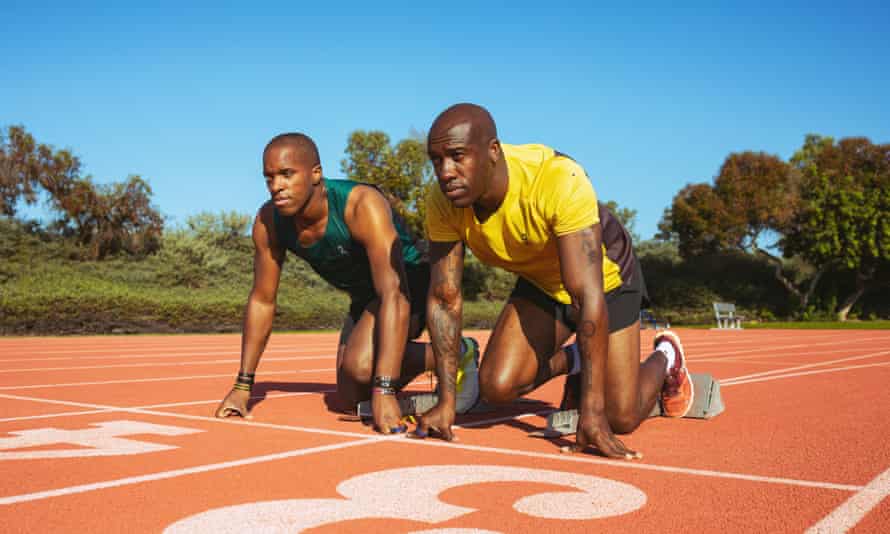 David Brown and Jerome Avery during a training session