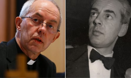The archbishop of Canterbury, Justin Welby, and his biological father, Anthony Montague Browne