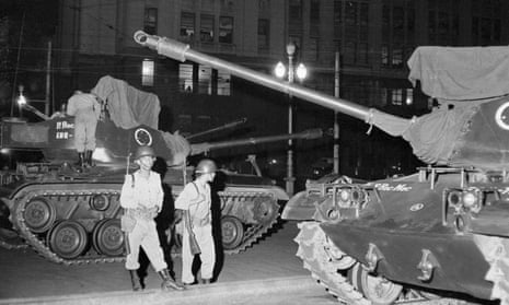 Tanks on the streets in Rio in 1964, The dictatorship that seized power killed hundreds and tortured thousands between 1964 and 1985.