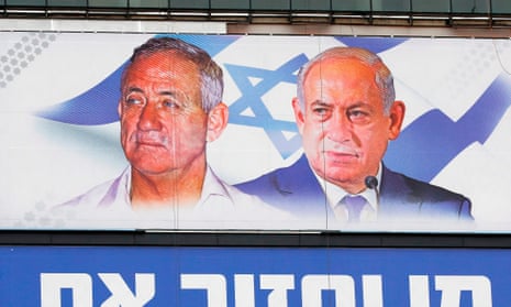 Retired general Benny Gantz (L) and Prime Minister Benjamin Netanyahu(R) look set to win one another’s home seats.