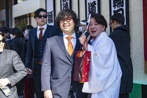 People celebrate in Tokyo