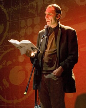 Self at a Book Slam event, 2008.