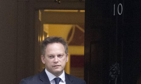 Grant Shapps leaves 10 Downing Street.