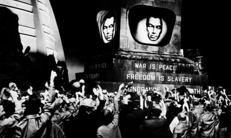 Are they watching us? A scene from the 1956 film version of George Orwell’s Nineteen Eighty-Four.