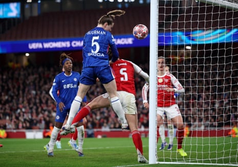 Veerle Buurman of Chelsea scores a goal which was later disallowed.