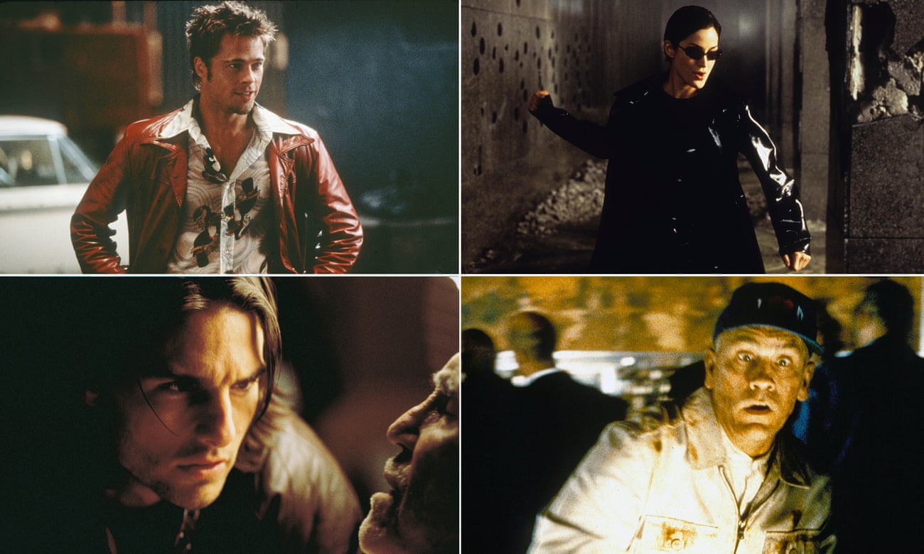 Brad Pitt in Fight Club, Carrie Ann-Moss in The Matrix, John Malkovich in Being John Malkovich and Tom Cruise in Magnolia.