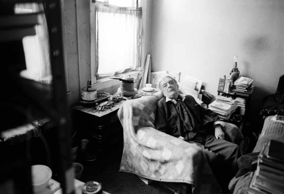Quentin Crisp in his apartment by Graham MacIndoe.