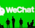 WeChat logo and people in silhouette