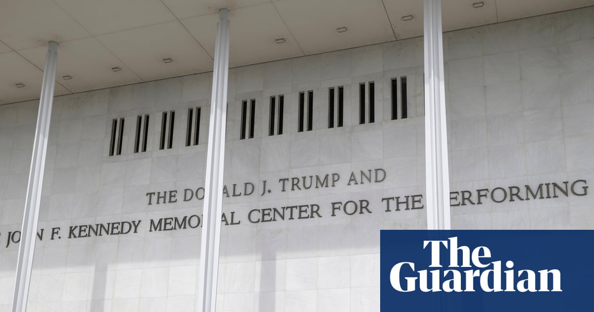 The Kennedy Center, seen here trying to remember it was supposed to honor a president who read books, not one who brands government buildings like timeshares.