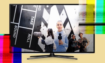 composite illustration showing women working in TV