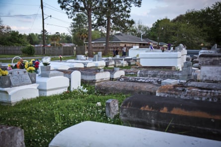 The cemetery in Reserve, Louisiana, part of the St John the Baptist parish.