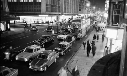 Traffic in Oxford Street, central London, in 1965
