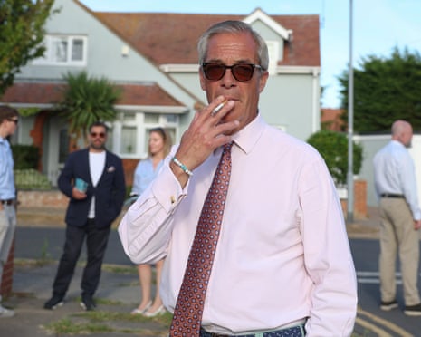 Nigel Farage canvassing in Clacton, Essex, on 8 August 2026.