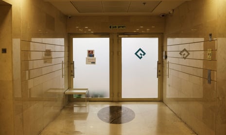 The entrance to an office listed as belonging to QuaDream in Ramat Gan, Israel