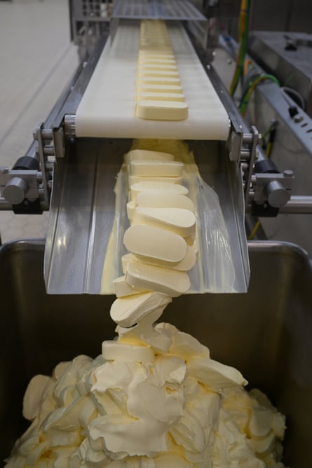 Magnums on a conveyor belt in Magnum’s ice-cream factory