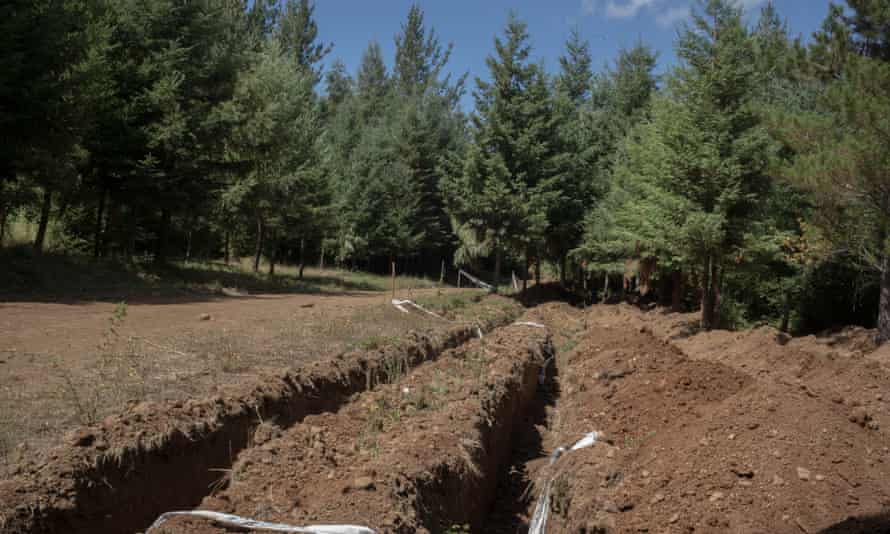 Excavations in search of a mass grave are taking place in field at the former Colonia Dignidad.