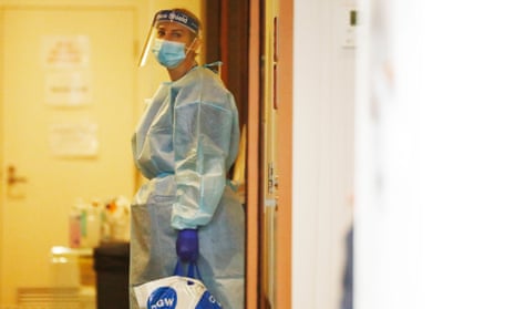 A Melbourne medical worker at a hotel where people with Covid-19 are in quarantine