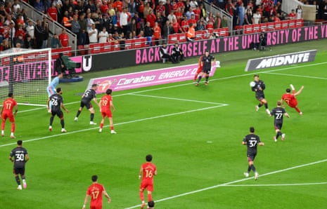 Will Lankshear of Middlesbrough opens the scoring against Wrexham.