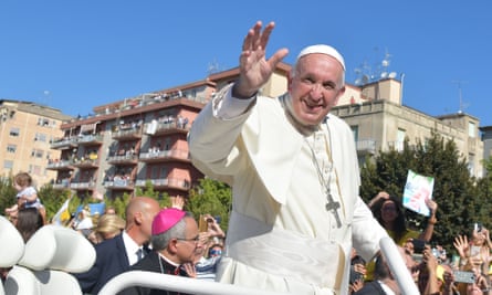 Pope Francis in Sicily in 2018. He is now backing a theological offensive to disentangle acts of veneration from criminal influences.