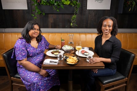 Thakshayini (left) and Maimuna at Pasture restaurant in Birmingham