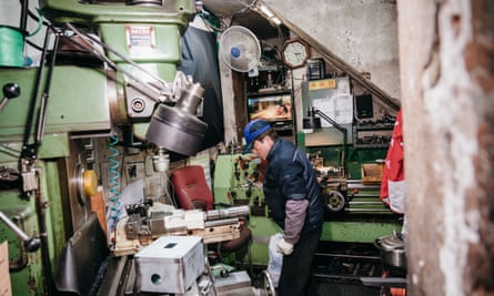 Mr Baek in his metal workshop in Euljiro, Seoul.