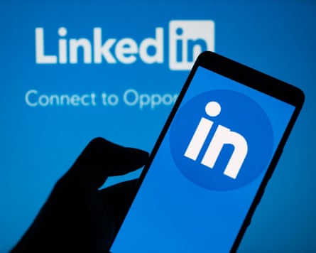 Smartphone showing LinkedIn logo
