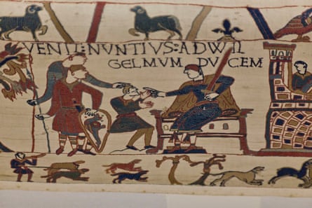 Closeup of a section of the tapestry
