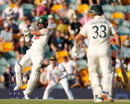 Jake Weatherald plays a shot