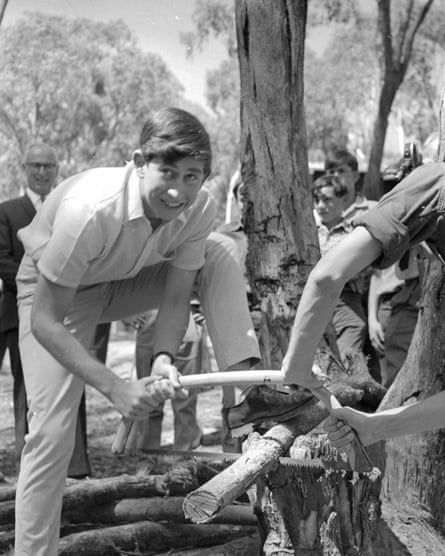 The future king during his year at Timbertop School in Geelong, Australia, 1966.
