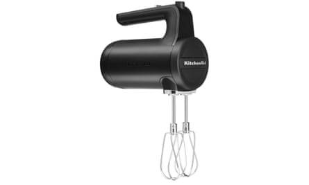 Black KitchenAid cordless hand mixer