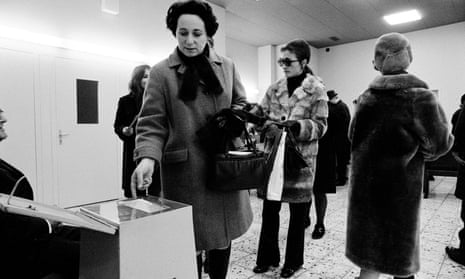 Swiss women voting for the second federal vote on women’s suffrage, 1971.