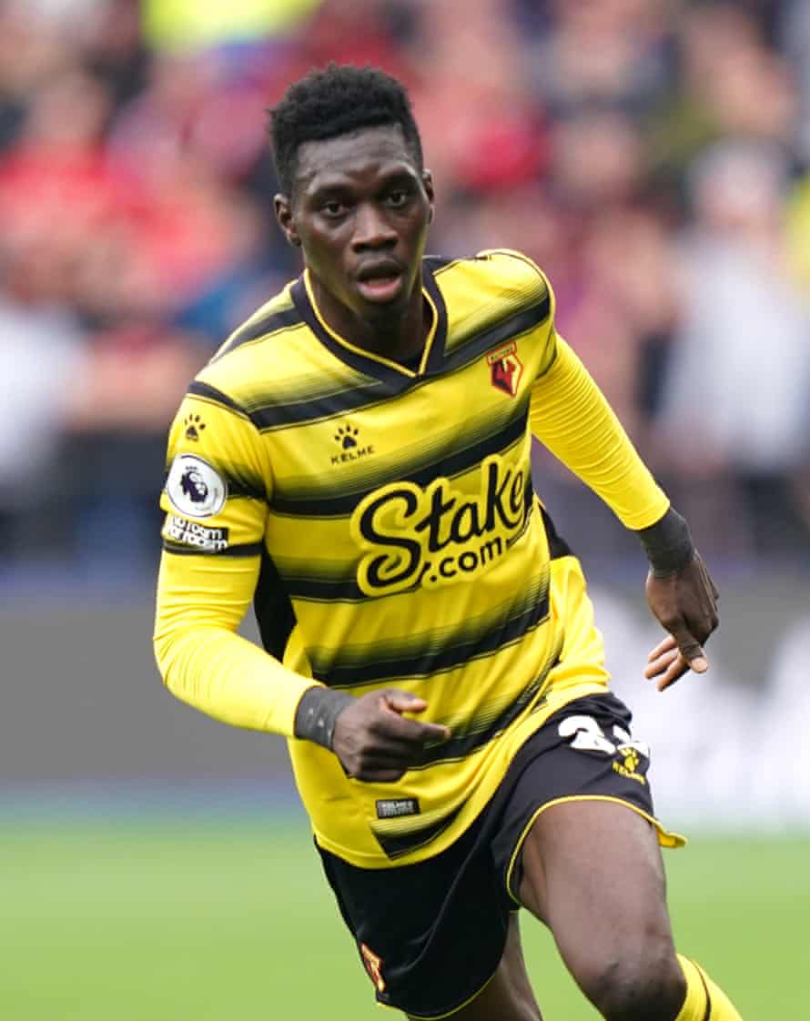 Watford player wearing Stake.com jersey