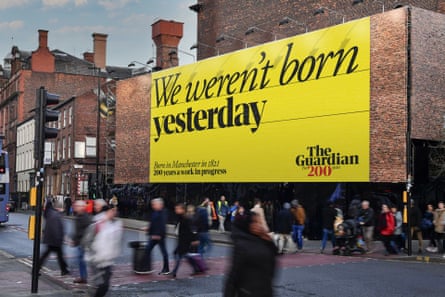 The Guardian 200th anniversary advertising creative ‘We weren’t born yesterday’