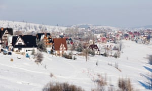 Snow Covered Village Of Bukowina Tatrzanska, Tatra Mountains, Podhale Region, Poland.