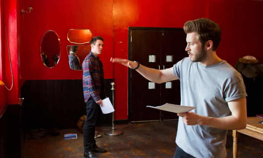 William Frazer and Wilson James in rehearsals for the revival of The Local Stigmatic at the Old Red Lion theatre in London.