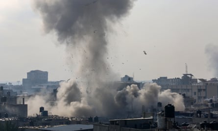 Smoke rises in Rafah