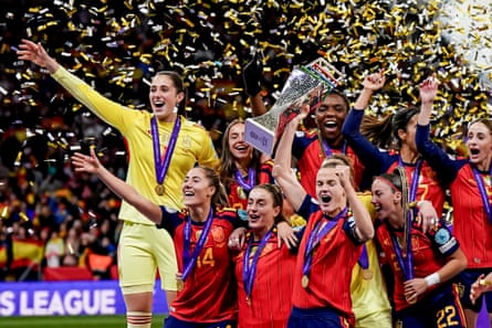 Spain lift the Women’s Nations League trophy